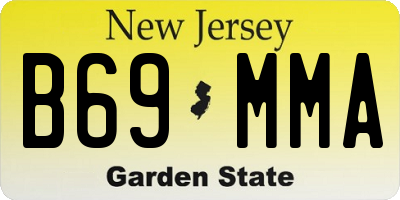NJ license plate B69MMA