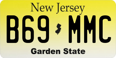 NJ license plate B69MMC