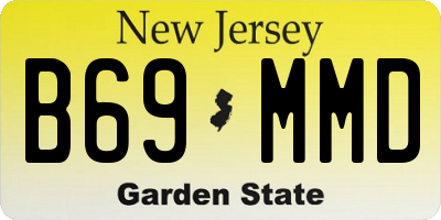 NJ license plate B69MMD
