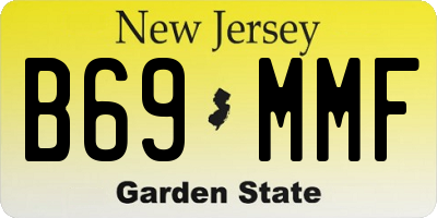 NJ license plate B69MMF