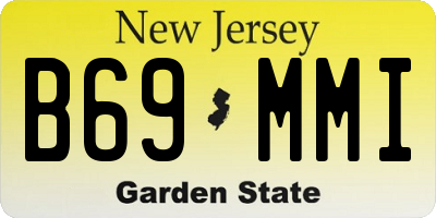 NJ license plate B69MMI