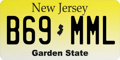 NJ license plate B69MML