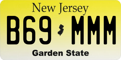 NJ license plate B69MMM