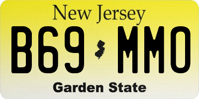 NJ license plate B69MMO