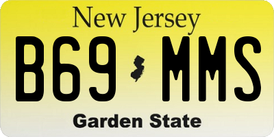 NJ license plate B69MMS