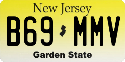 NJ license plate B69MMV