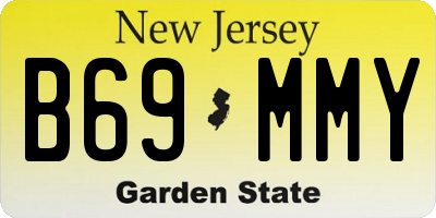 NJ license plate B69MMY