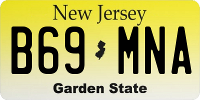 NJ license plate B69MNA