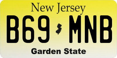 NJ license plate B69MNB