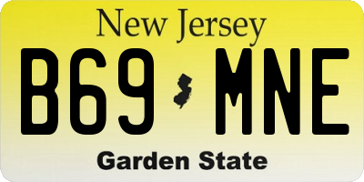 NJ license plate B69MNE