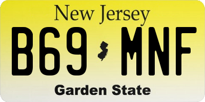 NJ license plate B69MNF