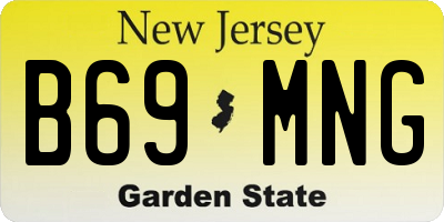 NJ license plate B69MNG