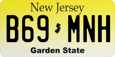 NJ license plate B69MNH