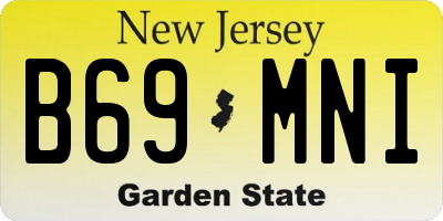 NJ license plate B69MNI