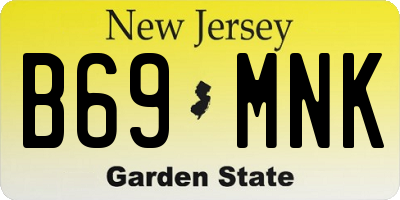 NJ license plate B69MNK