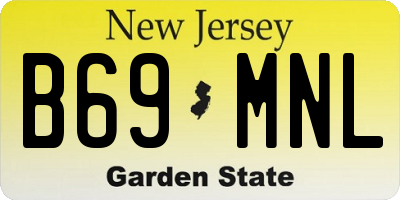NJ license plate B69MNL