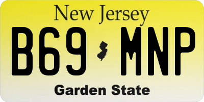 NJ license plate B69MNP