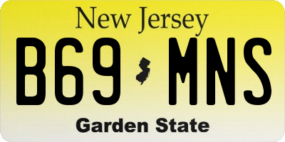 NJ license plate B69MNS