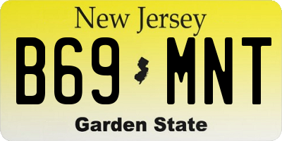 NJ license plate B69MNT