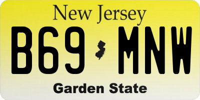 NJ license plate B69MNW