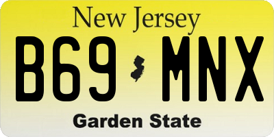 NJ license plate B69MNX