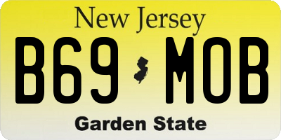 NJ license plate B69MOB