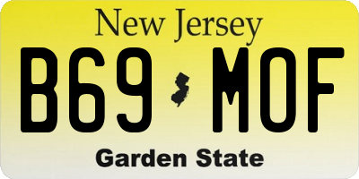 NJ license plate B69MOF
