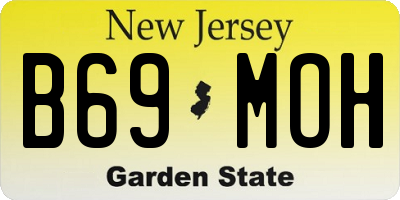 NJ license plate B69MOH
