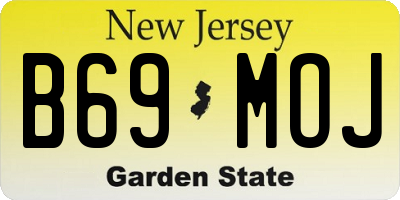 NJ license plate B69MOJ