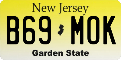 NJ license plate B69MOK
