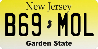 NJ license plate B69MOL