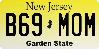 NJ license plate B69MOM