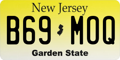 NJ license plate B69MOQ