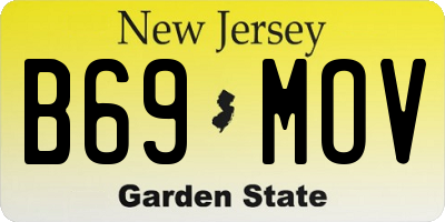 NJ license plate B69MOV