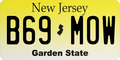 NJ license plate B69MOW