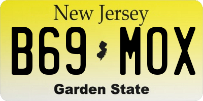 NJ license plate B69MOX