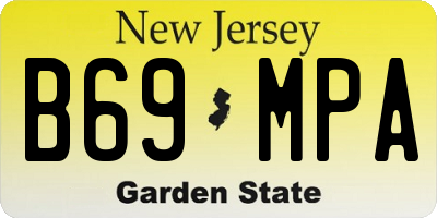 NJ license plate B69MPA
