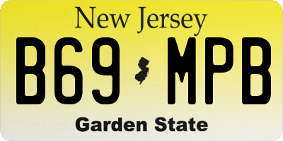NJ license plate B69MPB
