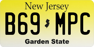 NJ license plate B69MPC