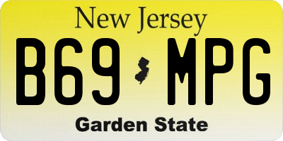 NJ license plate B69MPG