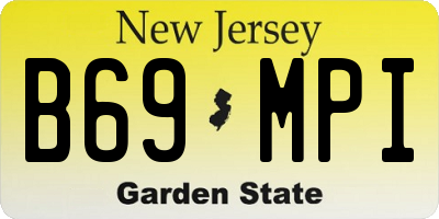 NJ license plate B69MPI