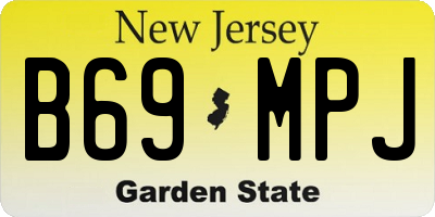 NJ license plate B69MPJ