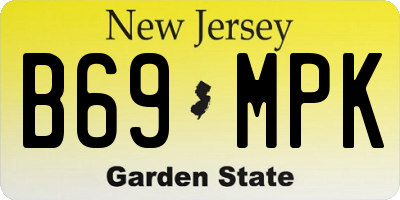 NJ license plate B69MPK