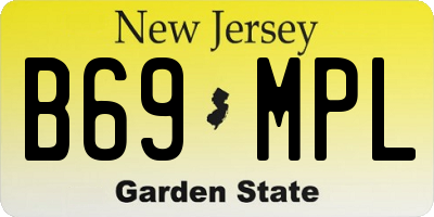 NJ license plate B69MPL