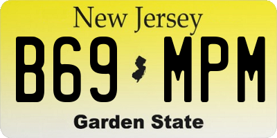 NJ license plate B69MPM