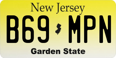 NJ license plate B69MPN