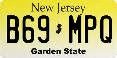 NJ license plate B69MPQ