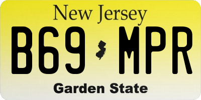 NJ license plate B69MPR