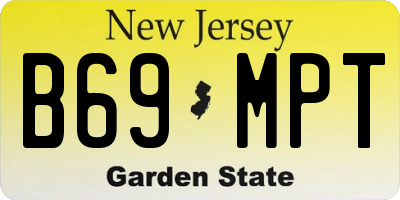 NJ license plate B69MPT