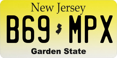 NJ license plate B69MPX